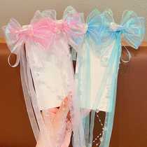 Girls bow hair accessories childrens braided hairpins baby internet celebrity headwear little girl streamers internet celebrity princess hairpins