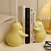 Behanmei cute hug pear ceramic bookend ornaments home living room bookcase childrens room decorations birthday gift