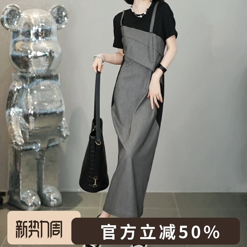 Rongrong【Ink Blue Tone】Rongrong Retro Denim Patchwork Dress Zfx6L5524 Rongrong【Ink Blue Tone】Rongrong Retro Denim Patchwork Dress Zfx6L5524