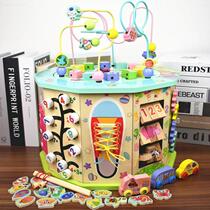 Childrens multi-functional beaded early education treasure box 0-1-2 to 3 and a half years old baby boys and girls educational and brain-stimulating toys