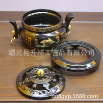 Incense burner Dingzhen incense burner tray Incense burner powder cup Ring Dingzhen incense embroidery set Temple puja supplies