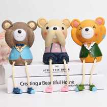 Cute doll resin home crafts wine cabinet TV cabinet childrens room desktop decoration ornaments