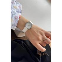 (Loluo Luxury) 24 new womens watch white crocodile leather horse head quartz watch fashion business womens watch