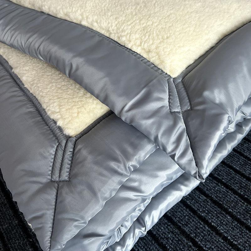 Wool Blanket Quilt Winter Inner Mongolia 100% Pure Wool Mattress Double Quilt Pad Blanket Mattress Thickened Warm Double-Sided Genuine
