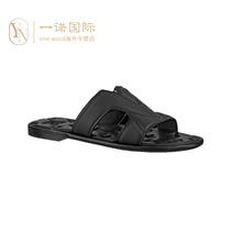 Small grain cow shoes black leather mens soft and gold-finished shoes high-definition sandals
