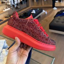 Water red thick white bottom womens shoes with high deposit and diamonds