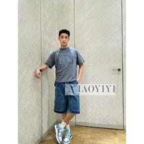 Embroidered pine new clothes deposit embroidered wide mens folded short high-definition