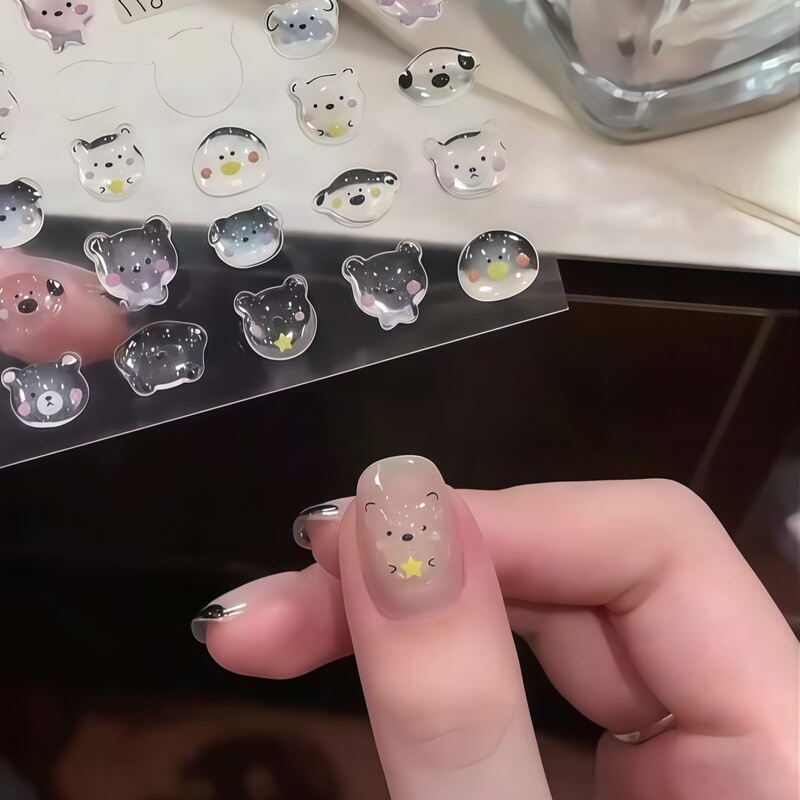 Children's Nail Stickers, Non-Toxic and Odorless, Girls' Anti-Slip Jelly Nail Stickers, Kids' Wearable Nails, High Aesthetic Value, Super Sticky Type Children's Nail Stickers, Non-Toxic and Odorless, Girls' Anti-Slip Jelly Nail Stickers, Kids' Wearable Nails, High Aesthetic Value, Super Sticky Type