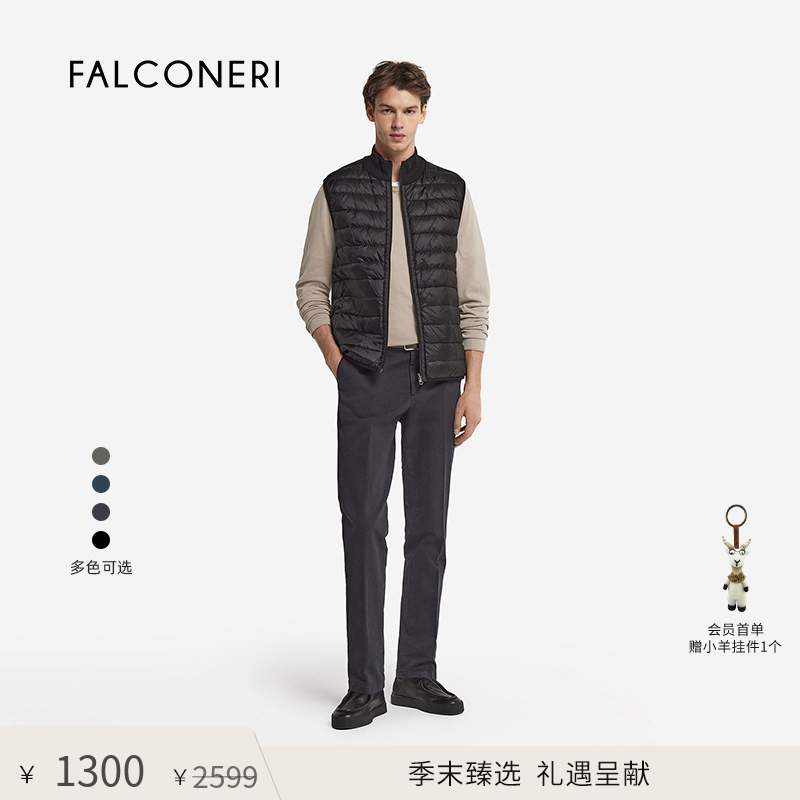 [End-Of-Season Discount] Falconeri Men's Daily Commuting Reversible down Vest Jacket Ucc105G