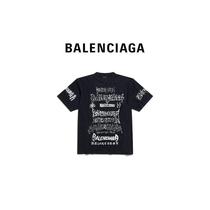 (Fashion brand) 24 spring new mens DIY METAL OUTLINE large version T-shirt