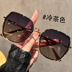 Parson 2025 New arrival Large Frame Polarized Sunglasses Women's Suitable for Square Face Glitter Design Sunglasses UV Protection
