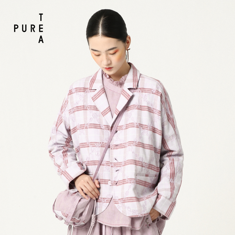 【T】Spring Style Jacquard Check Blazer for Women 【T】Spring Style Jacquard Check Blazer for Women