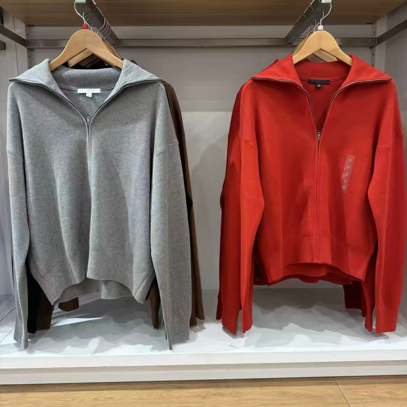 Women's Soft Cotton Casual Loose Zipper Knit Cardigan/Sweater Jacket 26 Autumn/Winter Style 487005 Women's Soft Cotton Casual Loose Zipper Knit Cardigan/Sweater Jacket 26 Autumn/Winter Style 487005