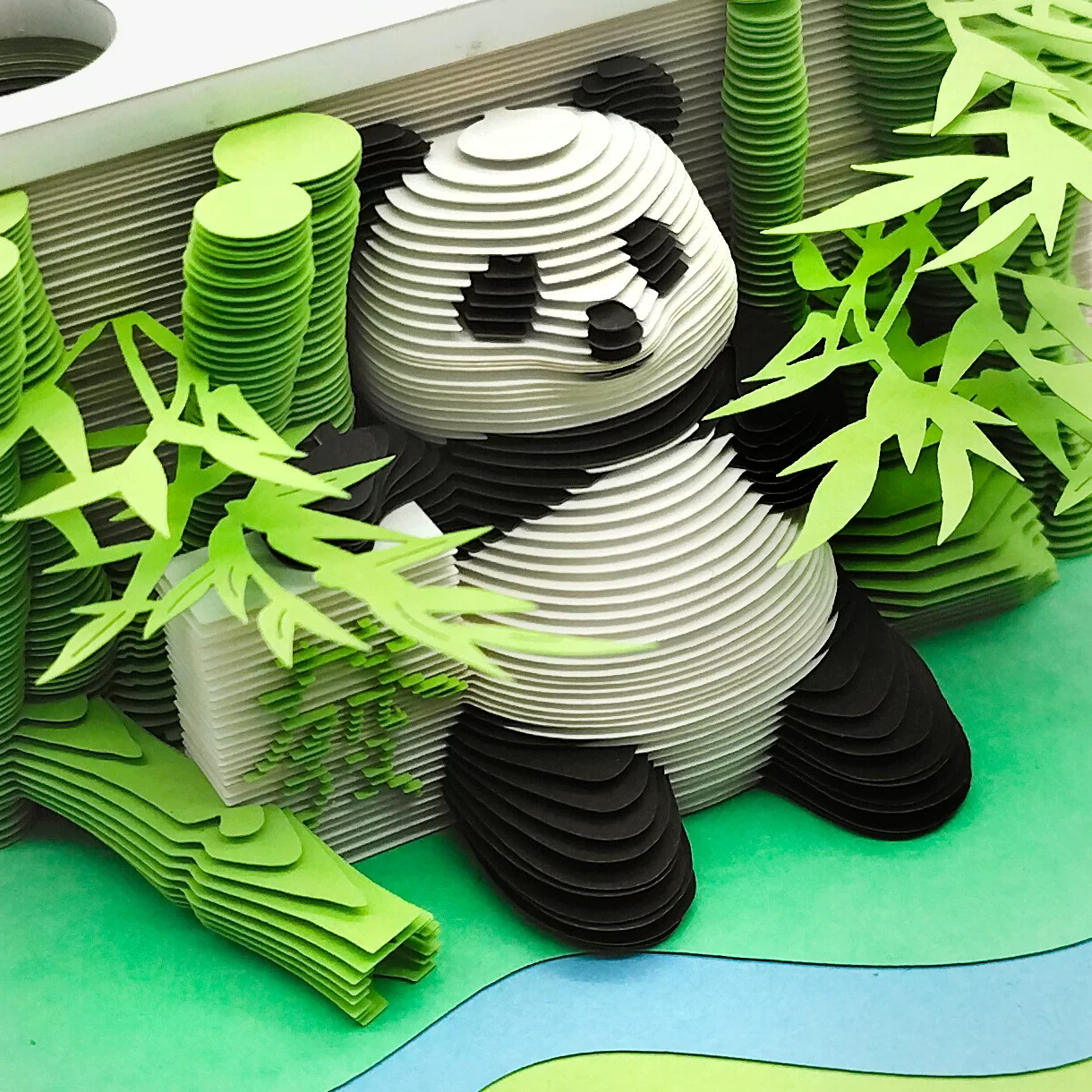 3D-нота на столе, календарь настольный, панда, английский, новая коллекция, в формате 3D