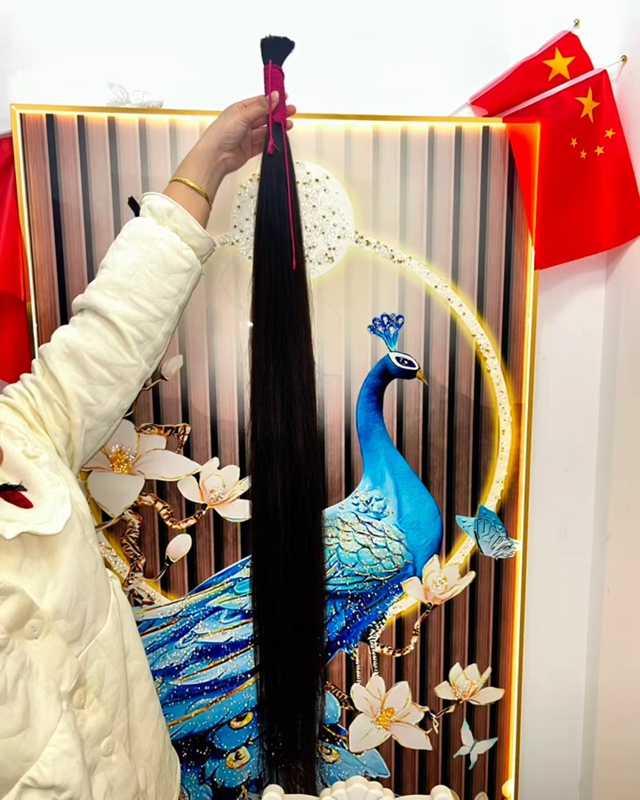 Hair Extensions for Theatrical Use, Including Hairpieces That Are Basically the Same on Top and Bottom, with High Volume Hair, 1m Inches Long, Real Hair for Beards