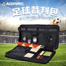 Olympic football referee bag storage tool bag referee equipment supplies whistle red and yellow card edge picker portable set
