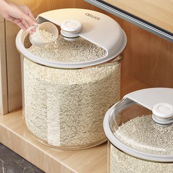 German Rice Bucket Household Rice Storage Container Food-Grade Insect-Proof Moisture-Proof Sealed Rice Jar Rice Storage Box Rice Box