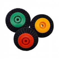 4C plastic core colorful short-bristle brush 68mm gold silver and copper polishing brush jade gap rust removal pig temple