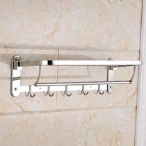 Stainless steel movable folding towel rack hotel bathroom SUS304 bath towel rack bathroom hardware pendant