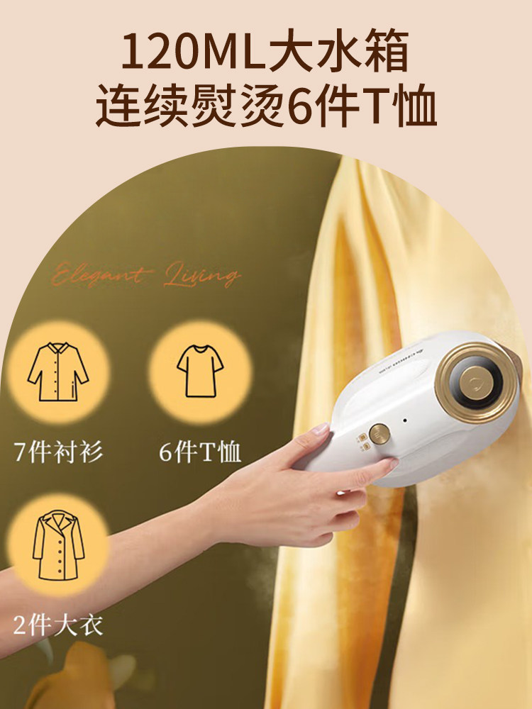 Chigo Electric Iron Handheld Garment Steamer for Home Use, Portable High-Power Ironing Machine with Micro-Pressurized Steam for Clothes