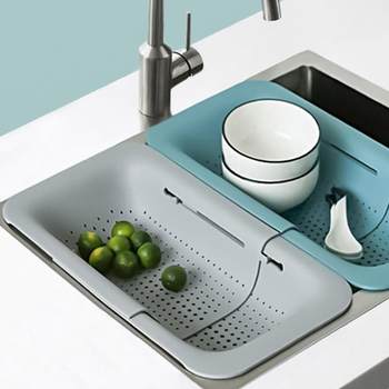 Retractable sink drain rack washing basin storage rack dish chopstick rack household kitchen dish rack vegetable storage rack