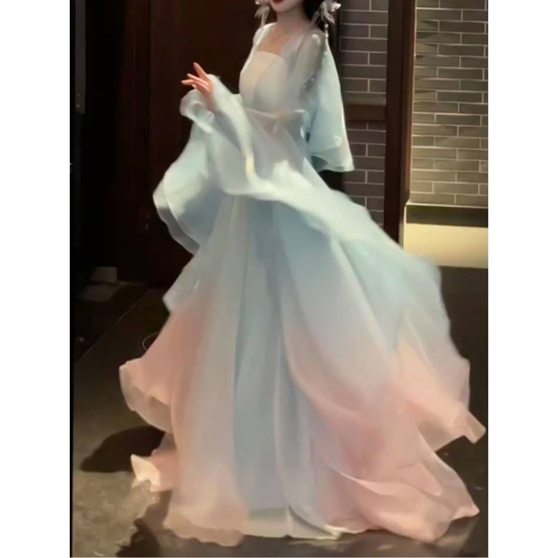 Hanfu Women's Clothing 2026 New Trendy Large-Sleeved Shirt Adult Summer Qianxiang Costume Same Style as Ju Jingyi's Ancient Costume from the Drama