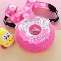 QD4D baby sippy cup childrens cute plastic water cup donut water cup summer sling primary school childrens water