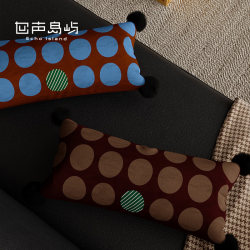 Retro American Simple Style Home Pillow, Removable and Washable Pillowcase, Car Lumbar Pillow, High-End Bedroom Bedside Backrest Cushion