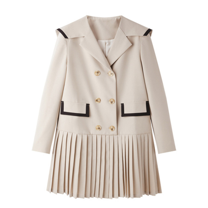 Tai Series Cut-Label Women's Spring Fashion College Style Pleated Long-Sleeve Blazer Dress Mz3291/8-191 Tai Series Cut-Label Women's Spring Fashion College Style Pleated Long-Sleeve Blazer Dress Mz3291/8-191