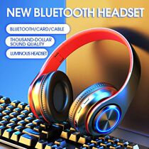 B39 Headphone With Wireless Bluetooth Colorful Light Pluggab