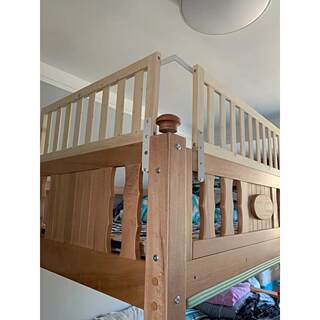 Baby crib guardrail heightening children's bed fence large bedside baffle solid wood upper and lower baby bed guardrail heightening