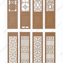 Antique doors and windows Chinese style lattice solid wood background wall partition entrance custom lattice screen Kemu