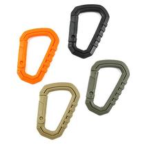 Outdoor carabiner lightweight medium-sized tactical plastic D buckle new mountaineering bag external plastic steel quick-hang key D buckle