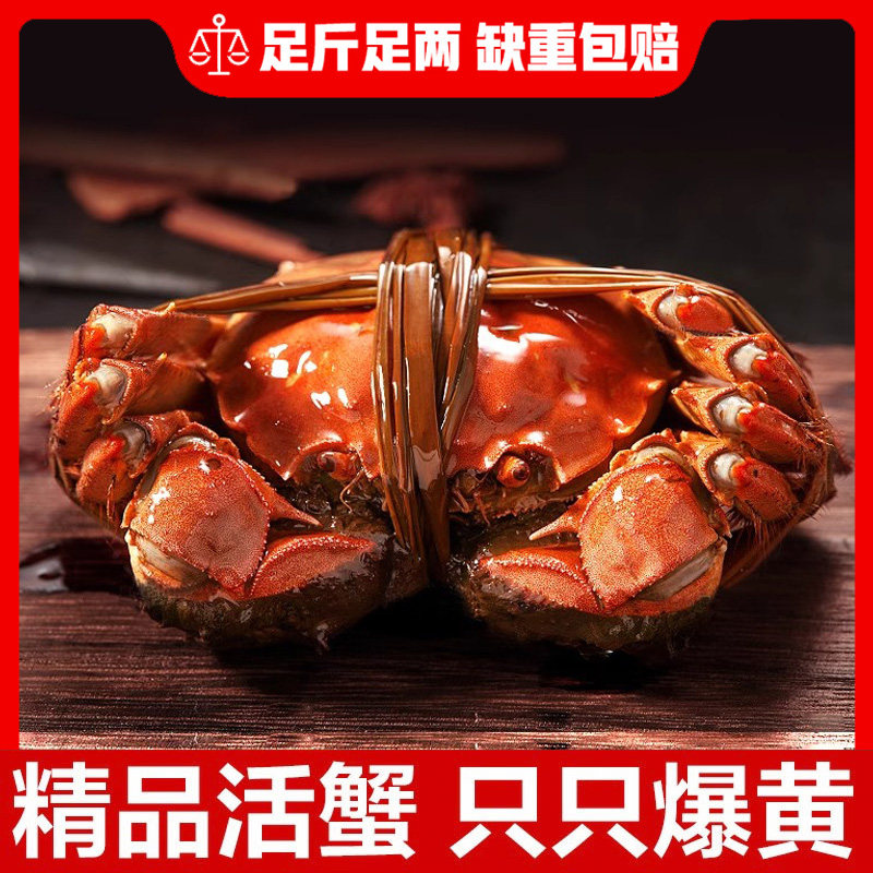 莲花岛大闸蟹十年老店的LOGO