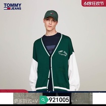 Dingxi more trendy brand pure cotton sweaters spring and summer retro cardigans for men and women 18366 new embroidery contrasting color 24 knitted