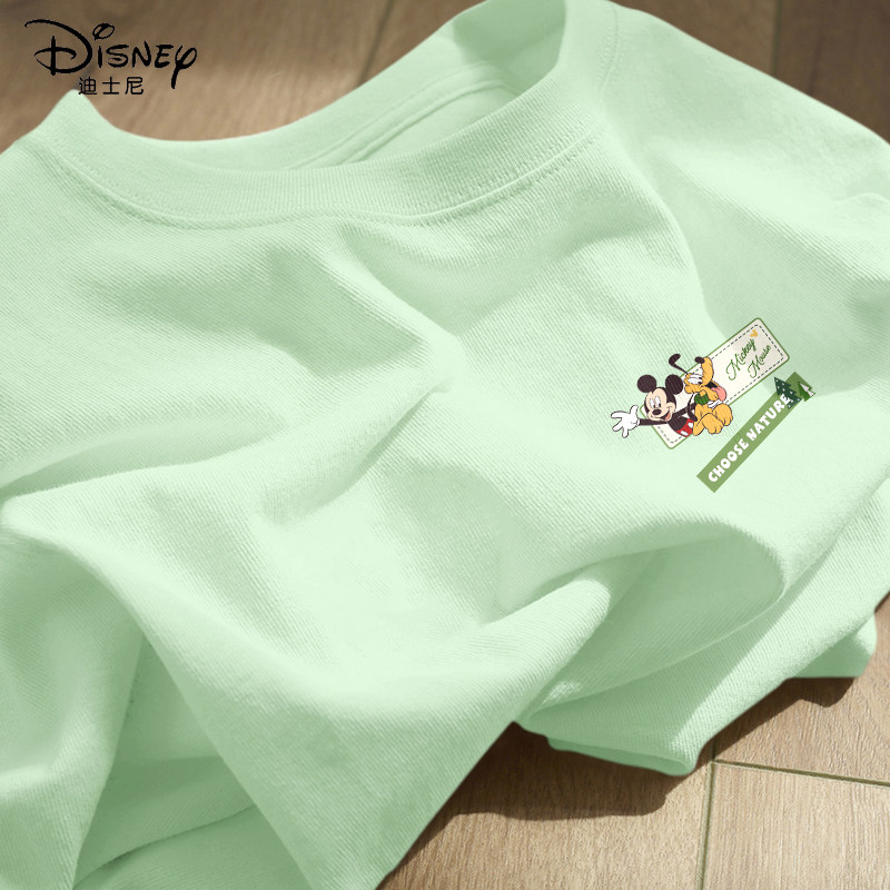 Детская футболка Disney из хлопка с короткими рукавами, новинка 2026 года, летняя одежда в обтяжку для маленьких мальчиков, летняя спортивная одежда для мальчиков
