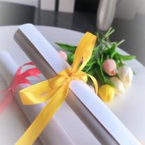 Special red ribbon for binding books and certificates at the beginning of school for taking photos red bow binding for primary and secondary school graduates