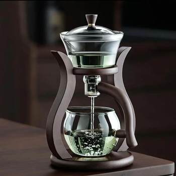 Glass Automatic Tea Set High-End Kung Fu Tea Lazy Tea Brewing Device 2025 New Model Household Magnetic Tea Brewing Pot