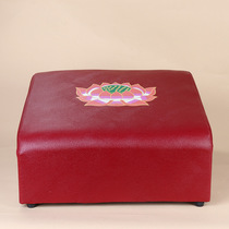 Factory direct supply leather square leather worship chair kneeling stool futon direct sale Buddhist hall offering worship mat kneeling mat Yuantong craftsmanship