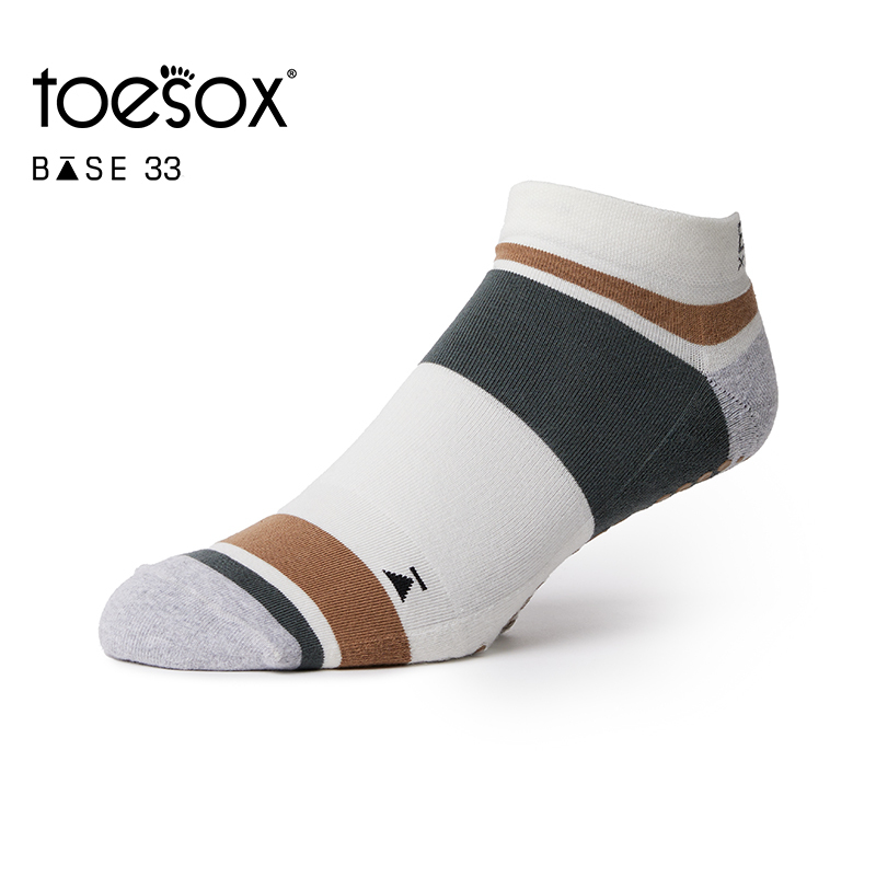 Toesox Base33 Co-Branded Yoga Sports Socks Professional Fitness Pilates Sweat-Absorbent Non-Slip Socks for Men Rise