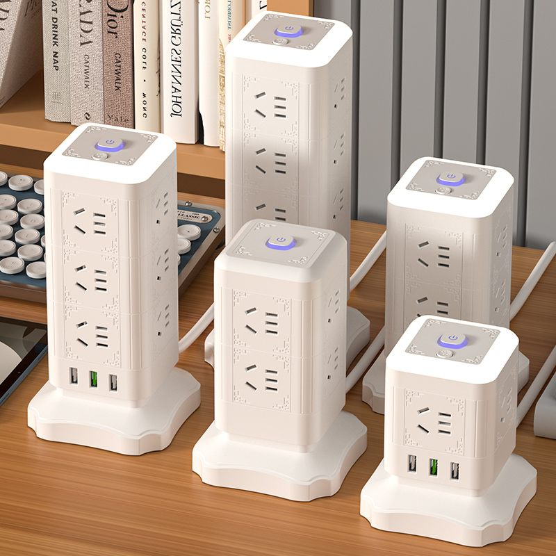 Gongzhengniu 立体ソケットパネル多機能 USBソケットオフィス多穴ソケットボード配線板