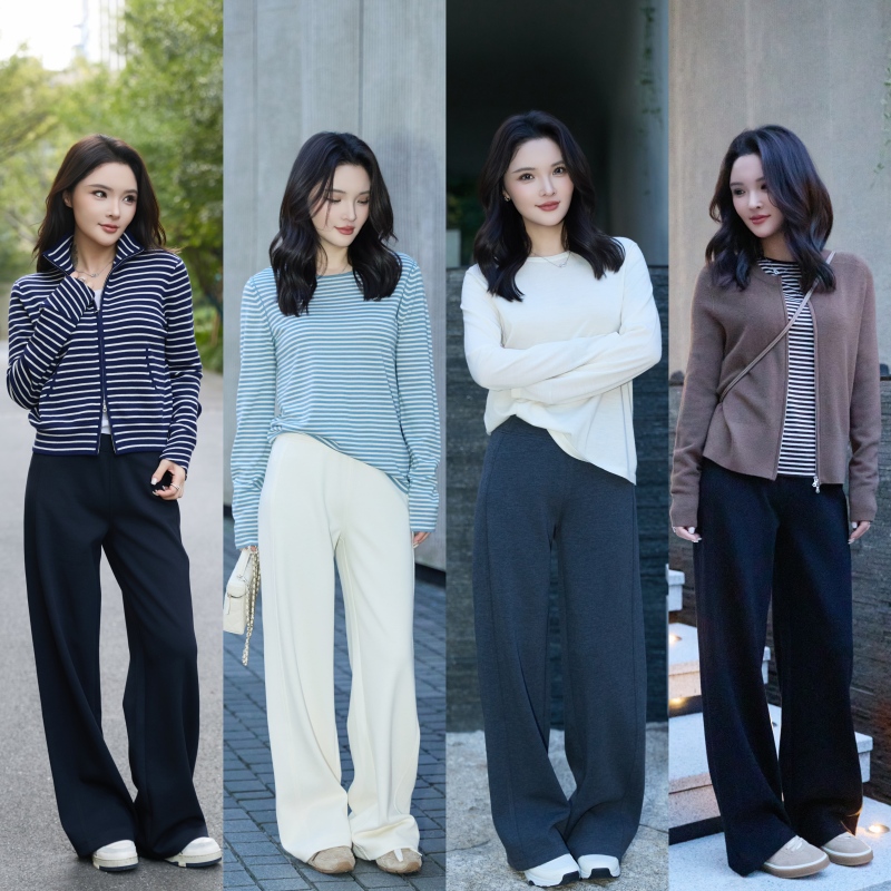 【High-Quality Pants】Lu Brand Loose Elastic Waistband High-Density Wool and Silk Casual Pants Cl5914-Sg