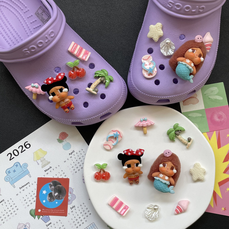 Crocs Accessories New Crybaby Summer Mermaid Crying Baby Cute High-End Shoe Charms DIY for Crocs Crocs Accessories New Crybaby Summer Mermaid Crying Baby Cute High-End Shoe Charms DIY for Crocs