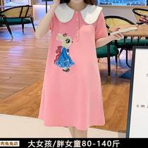 Fat girl dress summer dress plus fat plus size fat childrens dress fat girl princess dress pure cotton childrens dress