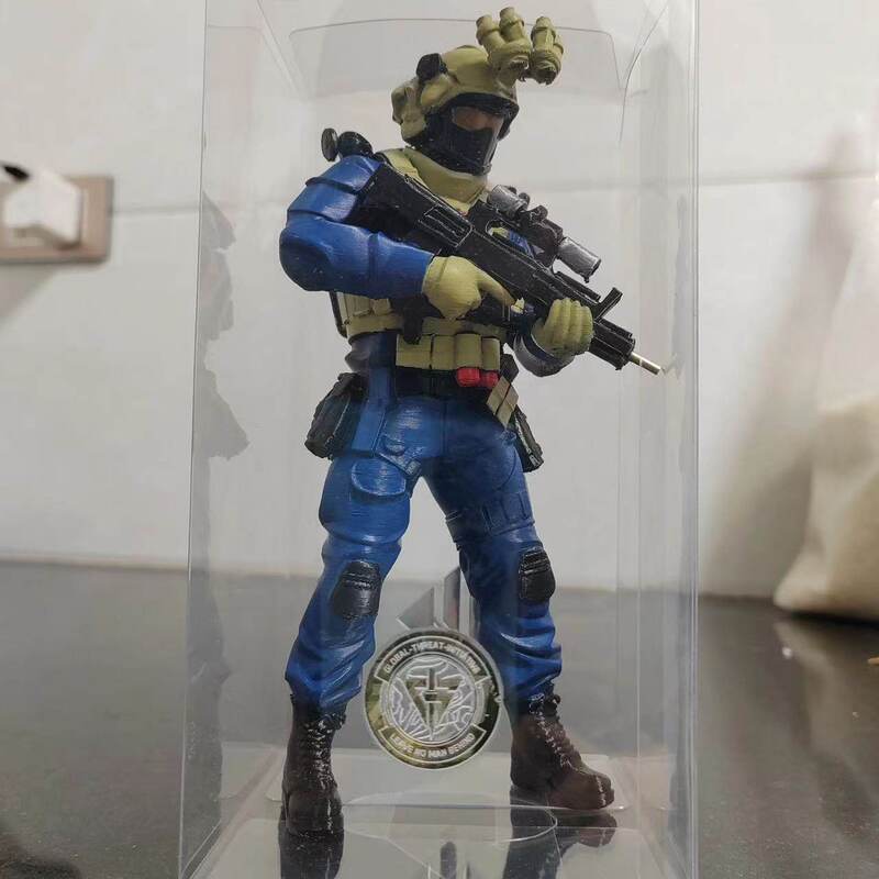 Delta Operation Peripheral Weilong Figures Iron-Faced Judge Doll Bee Medic Red Wolf Corrosion Rose Model Ornaments