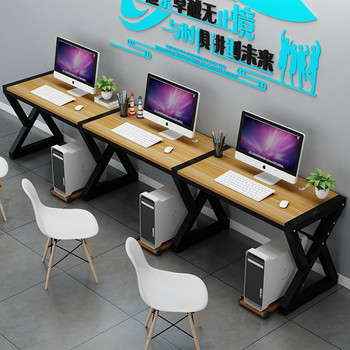 Simple two-person office gaming computer desk desktop three-person student desk integrated desk simple home study desk