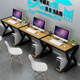 Simple two-person office gaming computer desk Desktop three-person student desk integrated desk simple home study desk