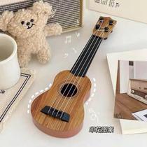 When you get bored practice piano and sing. You can play the medium ukulele. Toy small guitar simulated musical instrument.