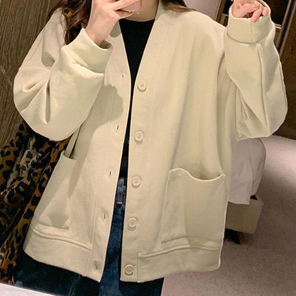 Plus Size 150kg V-Neck Thin Baseball Jacket for Women, Unique Design, Loose Casual Shawl Cardigan Sweatshirt