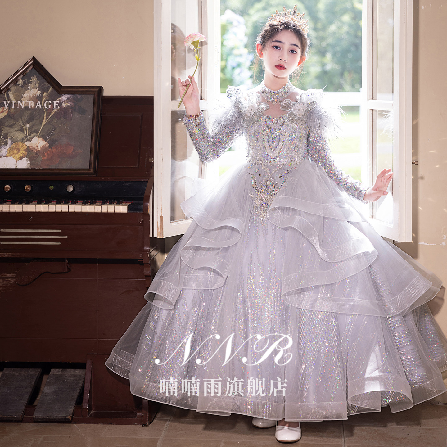 ️ 冬季女童晚礼服，优雅公主登场 🌟-儿童礼服-淘宝好物网